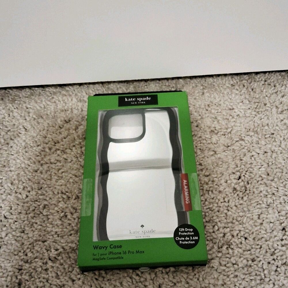 Kate Spade Mirrored Wavy MagSafe Cell Phone Case iPhone 16 Pro Max Brand New - Picture 3 of 16
